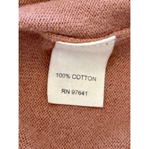 J. Jill purejill Organic Cotton Cardigan Button Closure SP S Pink Oversized - Picture 4 of 11